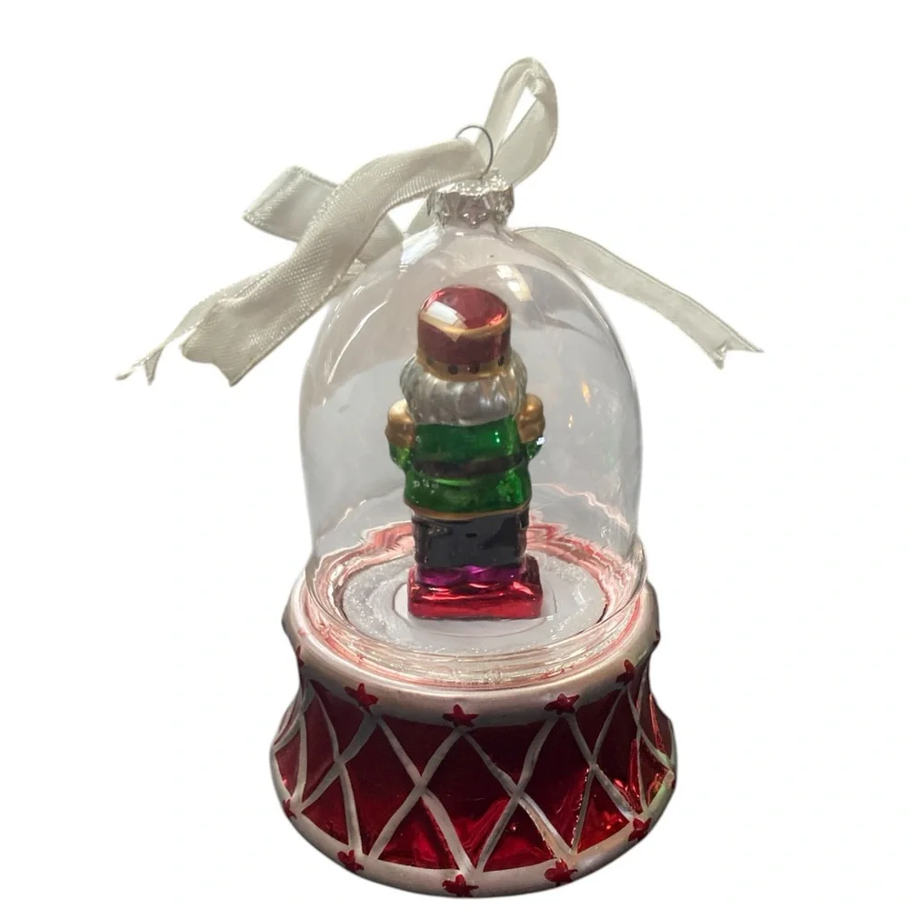 Mr. Christmas Dome Nutcracker Spinning Ornament Music Box Plays Sugar Plum Fairy
